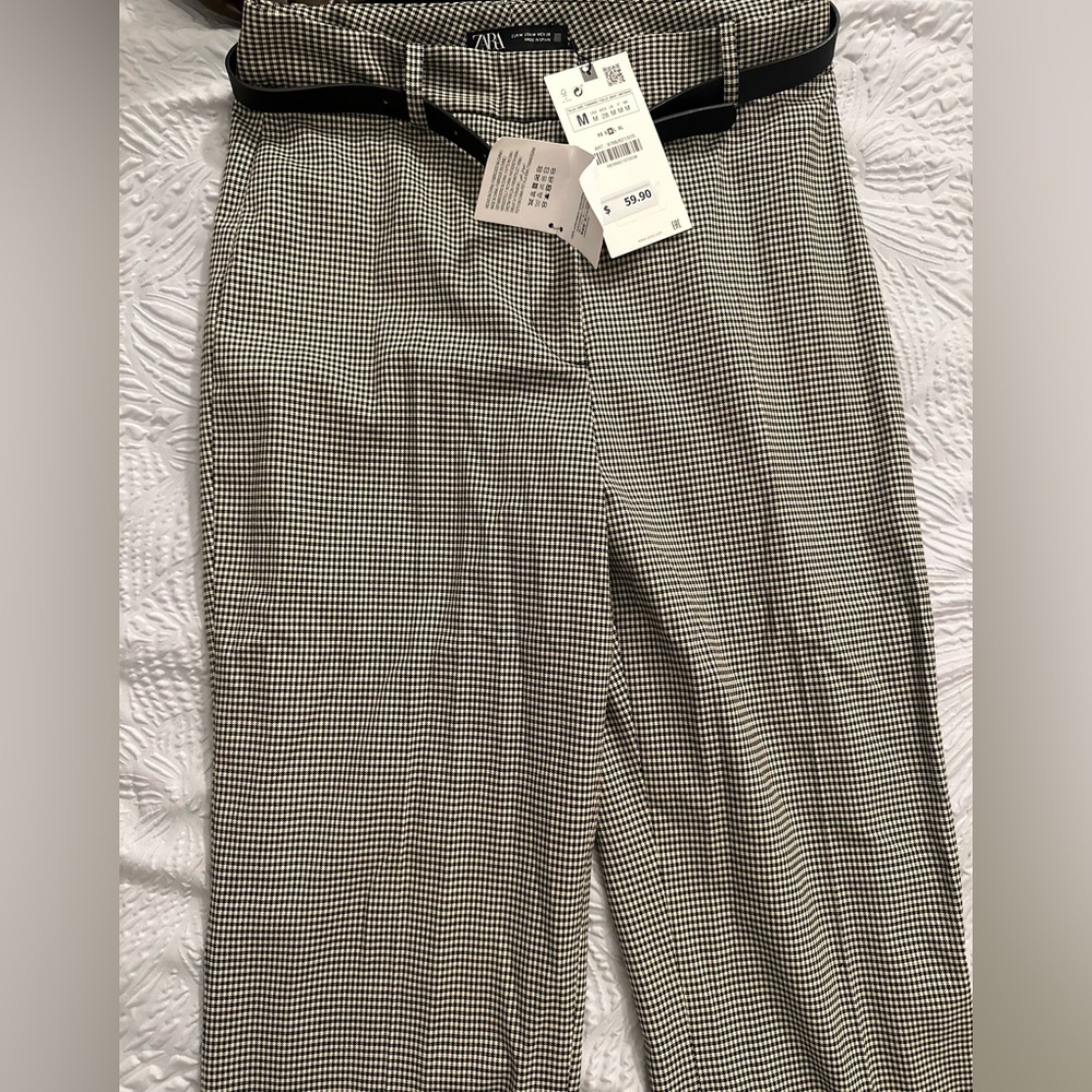 Black and White Houndstooth Pants